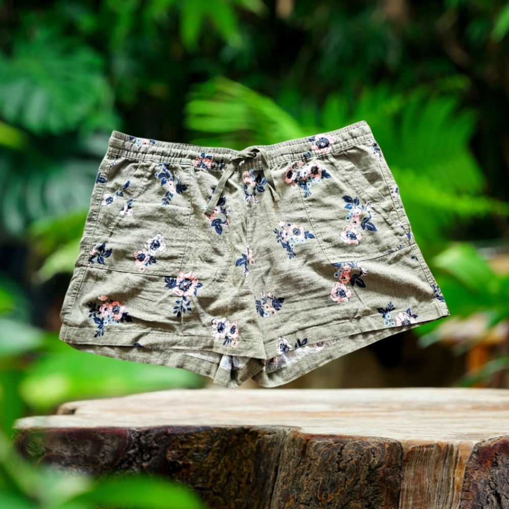 Nautica Green and Pink High Waist Shorts